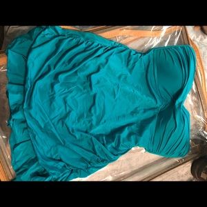 Womens Teal Swim Dress